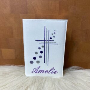 Geschenk zur Kommunion, Gotteslobhülle Kunstleder personalisiert, Gotteslobhülle mit Namen, Gotteslobhülle personalisiert, Gotteslobhüllen, Kommunion