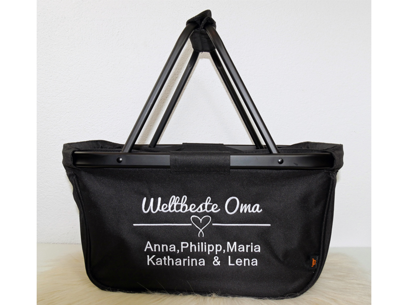 Besondere Geschenkidee Freundin, Besonderes Geschenk für Mama, Besonderes Geschenk für Oma, Einkaufskorb, Einkaufskorb bestickt, Einkaufskorb Freundin, Einkaufskorb Mama, Einkaufskorb Muttertag, Einkaufskorb Oma, Einkaufskorb Uroma, Geschenk für Freundin, Geschenkidee für Freundin, Muttertagsgeschenk, Tasche für Freundin, Weihnachtsgeschenk für Mama, Weihnachtsgeschenk für Oma