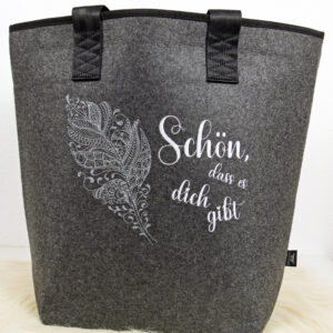 Filztasche Shopper "Schön, dass es Dich gibt"