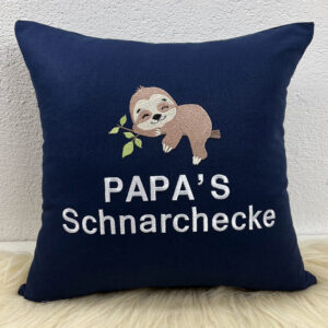Besondere Geschenkidee, Besonderes Kissen bestickt, Erinnerungskissen, Geschenk für Ehefrau, Geschenk für Familie, Geschenk für Papa, Kinder, Kissen, Kissen bestickt, Kissen bestickt Familie, Kissen für Ehefrau, Kissen für Familie, Papa´s Schnarchecke