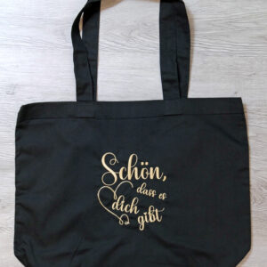 Besondere Geschenkidee, Besondere Geschenkidee Freundin, dass es Dich gibt, Geschenk für Freundin, Geschenkidee für Freundin, Geschenkidee für Mama, Geschenkidee für Oma, Schön, Tasche für Freundin, Tasche für Mama, Tasche für Oma, Umhängetasche bestickt, Umhängetasche Freundin