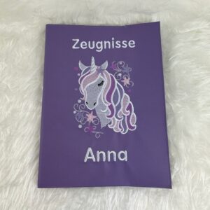 Zeugnismappe personalisiert, Zeugnismappe mit Name