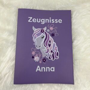 Zeugnismappe personalisiert, Zeugnismappe mit Name