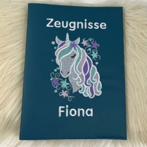 Zeugnismappe personalisiert, Zeugnismappe mit Name