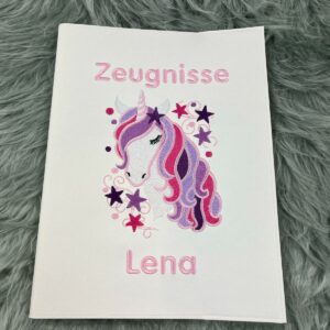 Zeugnismappe personalisiert, Zeugnismappe mit Name