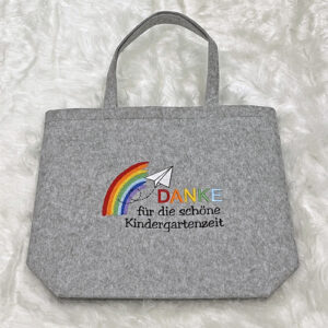 Filztasche "Danke für die schöne Kindergartenzeit"