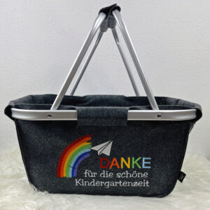 Filzkorb "Danke für die schöne Kindergartenzeit"