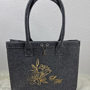 Filztasche „Lilie“ mit Initialen