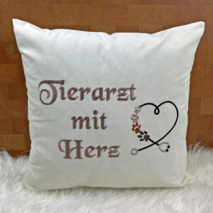 Kissen "Tierarzt mit Herz"