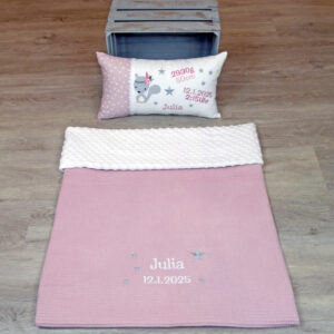 Decke, Decke für Baby, Decke als Geschenk, Weisat Decke, Geschenk-SET, Geburtskissen