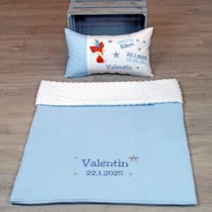 Decke, Decke für Baby, Decke als Geschenk, Weisat Decke, Geschenk-SET, Geburtskissen